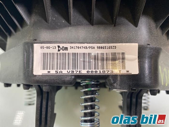 Airbag rattpute til Toyota Proace 2013-2016 (Type I)  (SU001A2491||98065165ZD)