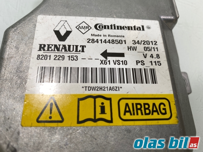 Airbag elektronikk til Mercedes Citan 2012-2021 (W415) (W415) (A 415 900 21 00||8201 229 153)