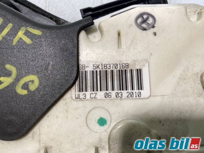 Låsekasse høyre foran til VW Polo 2009-2014 (Type V, Fase 1) (5K1 837 016 B|)