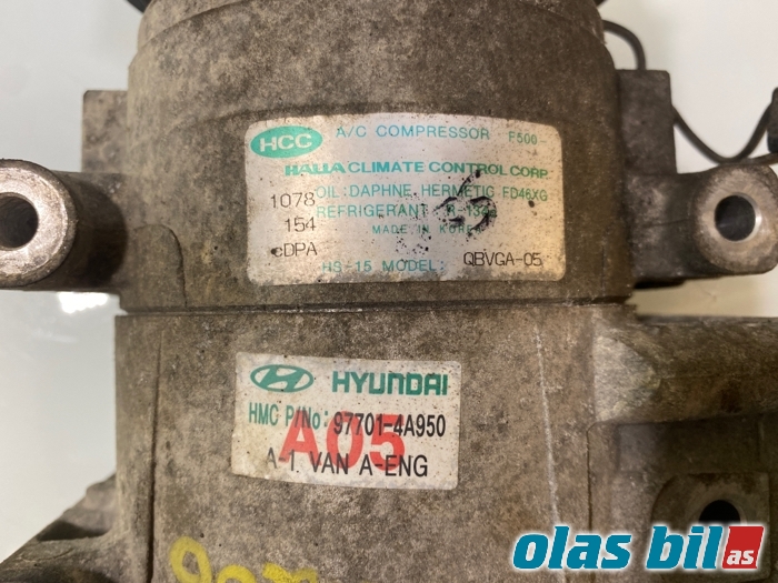 Aircondition kompressor til Hyundai H-1 1998-2005 (Type I, Fase 1) (97701 4A950||97701-4A950)