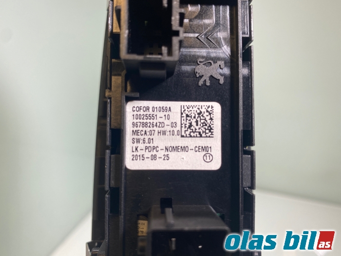 Bryter ruteheis til Peugeot 308 2013-2021 (Type II) (96 788 264 ZD|)