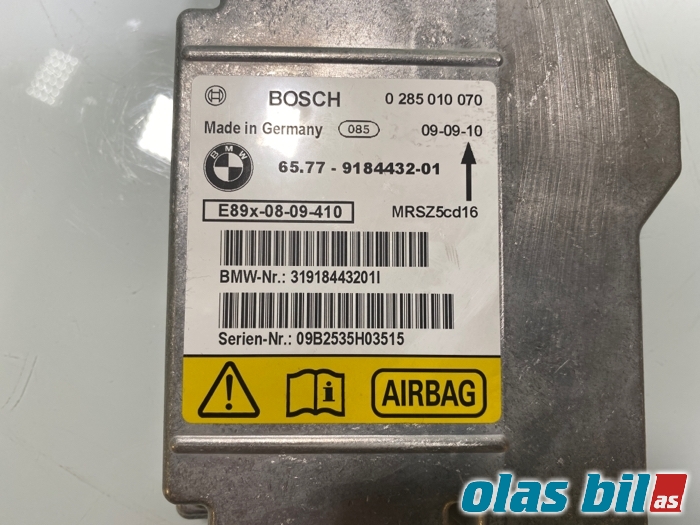 Airbag elektronikk til BMW 3-Serie 2005-2011 (E90/E91/E92/E93) (E90/E91/E92/E93) (65 77 9 184 432||65.77-9184432-01)
