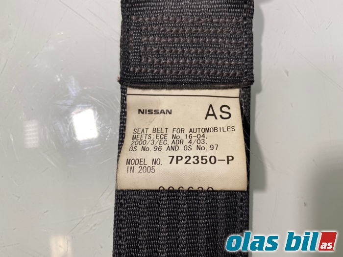 Sikkerhetsbelte foran høyre til Nissan Pathfinder 2005-2010 (Fase 1) (R51) (R51) (H6884EB31A|)