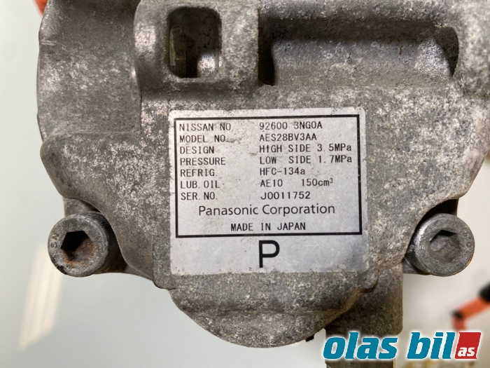 Aircondition kompressor til Nissan Leaf 2011-2017 (Type I) (926003NG0A||92600 3NG0A)