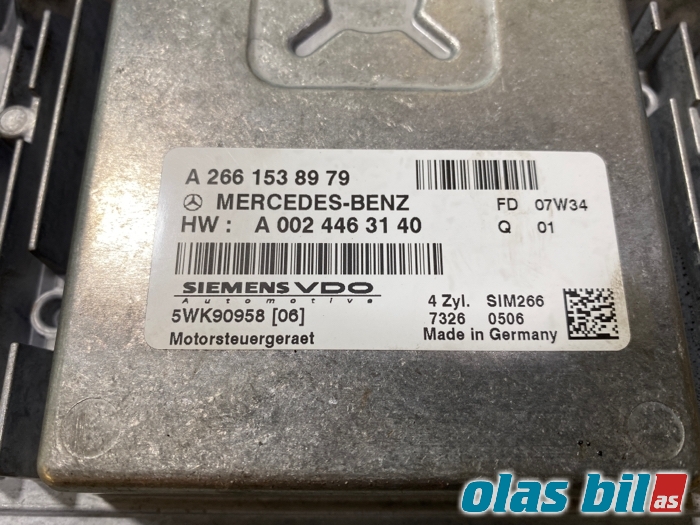 Styreenhet motor til Mercedes B-Klasse 2008-2011 (Fase 2) (W245) (W245) (A 002 446 33 40||A 266 153 89 79)