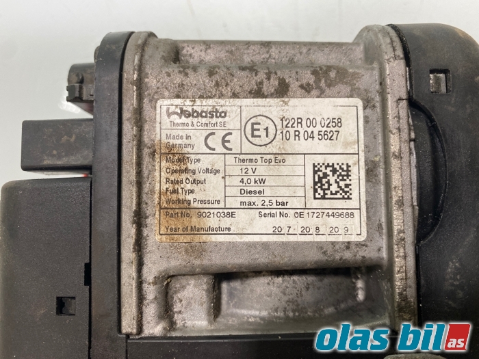 Dieselvarmer til Nissan Qashqai 2014-2021 (Type II) (9021038E||A2C53364759K)