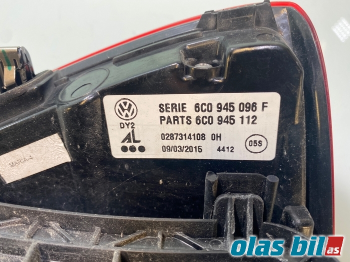 Baklykt høyre til VW Polo 2014-2017 (Type V, Fase 2)  (6C0 945 096 K||6C0 945 096 F)