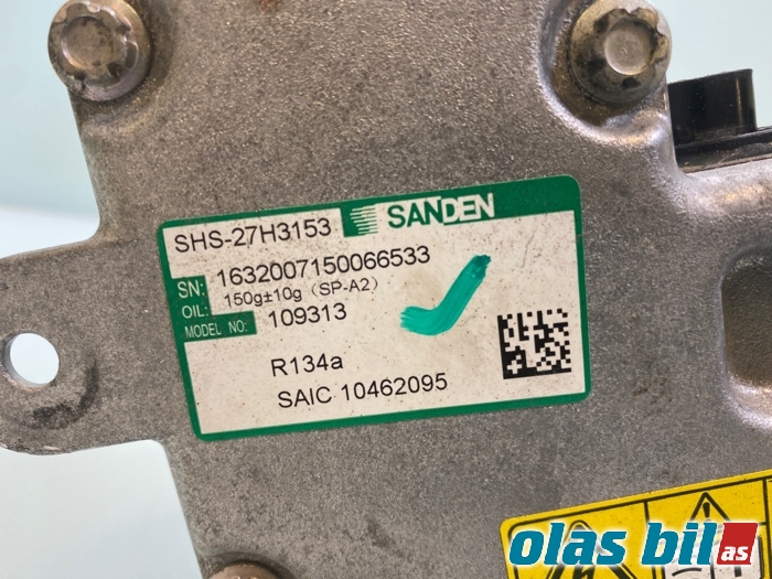 Aircondition kompressor til MG ZS EV 2019-2021 (Type I, Fase 1) (10462095||SHS-27H3135)