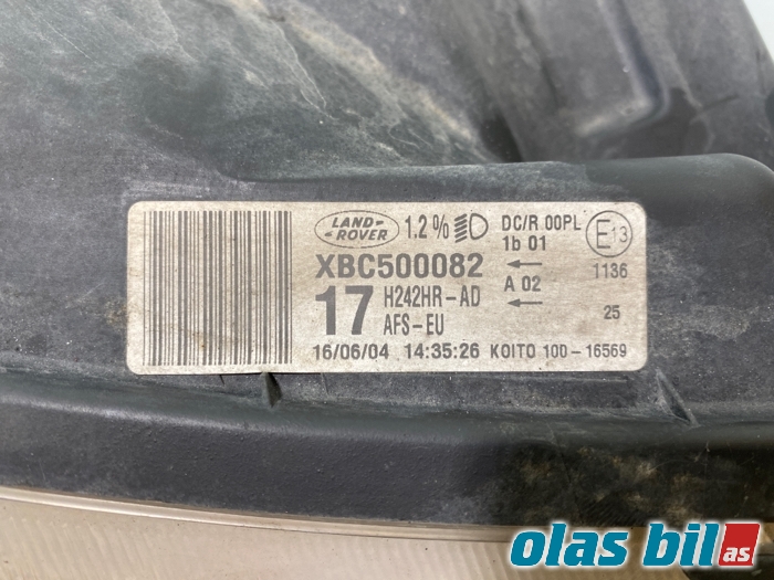 Frontlykt høyre xenon til Land Rover Discovery 2005-2009 (Type III) (LAND-ROVER|XBC500082|)