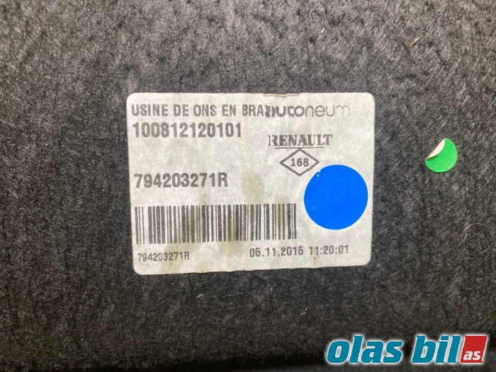 Hattehylle til Renault Zoe 2013-2019 (Fase 1)  (794203271R|)
