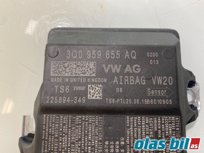 Airbag elektronikk til Škoda Octavia 2013-2016 (Type III, Fase 1) (3Q0 959 655 AQ|)