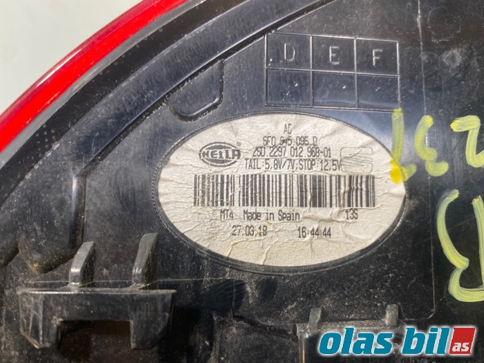 Baklykt venstre til Seat Ibiza 2018-->> (Type V)  (6F0 945 095 F||6F0 945 095 D)