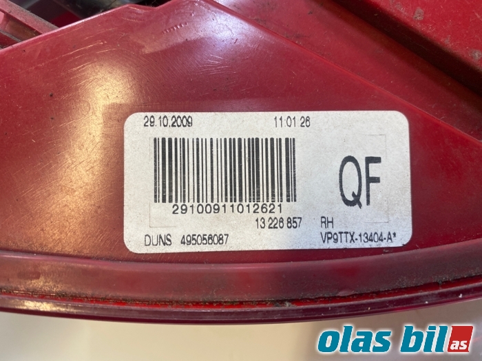 Baklykt høyre til Opel Insignia A 2009-2014 (13282377||13 226 857)
