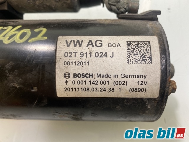 Starter til VW Polo 2009-2014 (Type V, Fase 1)  (VOLKSWAGEN|02T 911 024 J|02T 911 024 JX)