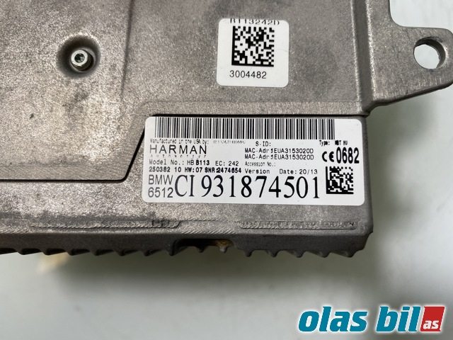Bilstereo navigasjon spiller til BMW X3 2010-2017 (F25) (F25) (BMW|65 12 2 183 684||6512 CI 931874501)
