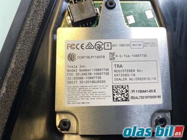 Kamera til Tesla Model 3 2018-2023 (Fase 1)  (|1100619-00-C)