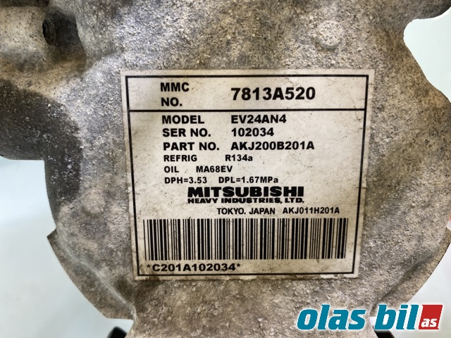 Aircondition kompressor til Citroën C-Zero 2011-2020  (CITROEN|16 093 344 80||7813A520)