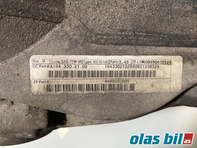 Kardang til Mercedes ML 2005-2011 (W164) (W164) (MERCEDES|A 164 330 21 02|)