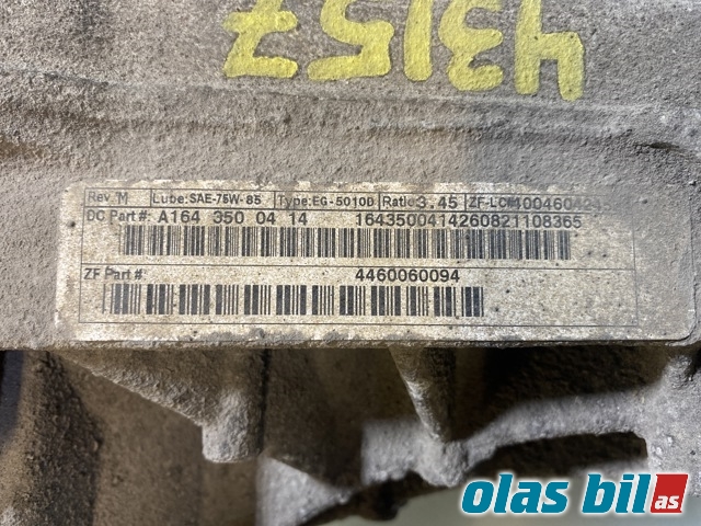 Kardang klokke bak til Mercedes ML 2005-2011 (W164) (W164) (MERCEDES|A 164 350 04 14|)