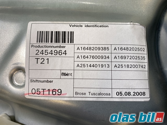 Ruteheis venstre foran til Mercedes ML 2005-2011 (W164) (W164) (MERCEDES|A 164 720 15 79|A 251 820 07 42|)