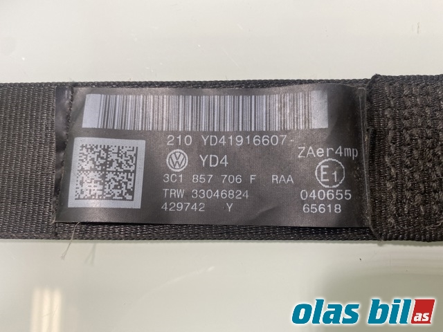 Sikkerhetsbelte foran høyre til VW Passat 2005-2010 (B6) (B6) (VOLKSWAGEN|3C1 857 706 R||3C1 857 706 F)