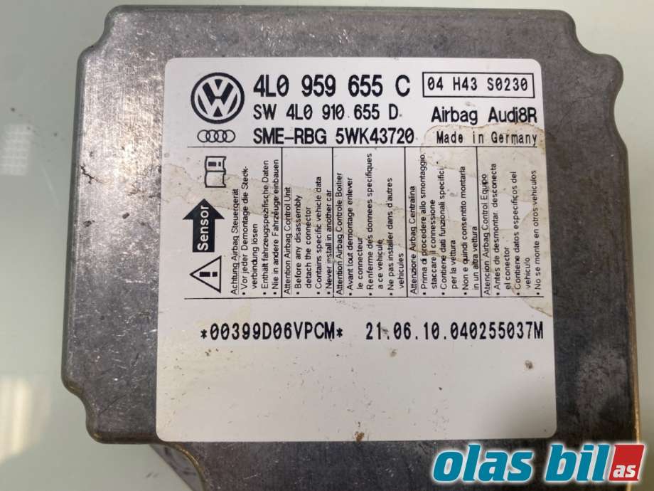 Airbag elektronikk til Audi Q7 2010-2015 (Type I, Fase 2)  (AUDI|4L0 910 655 D||4L0 959 655 C)