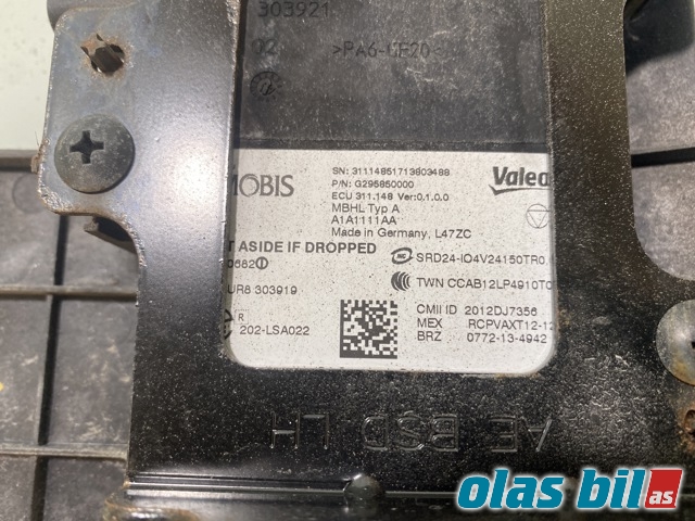 Sensor radar til Hyundai Ioniq Electric 2016-2019 (Fase 1)  (HYUNDAI|95811G 2000||G295850000)