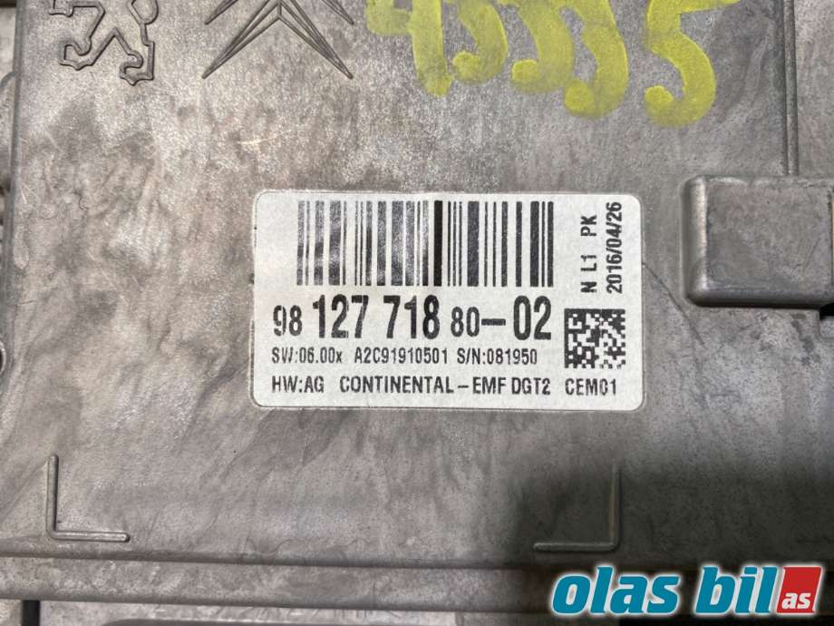 Instrument kjørecomputer til Peugeot 508 2014-2018 (Type I, Fase 2)  (PEUGEOT|98 127 718 80||98 127 718 80-02)