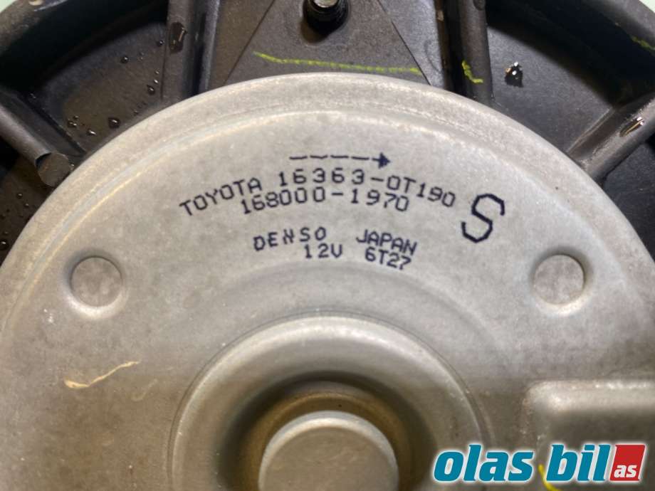 Kjølevifte til Toyota C-HR 2016-->> (TOYOTA|167110T170|163610T190|163610T180)
