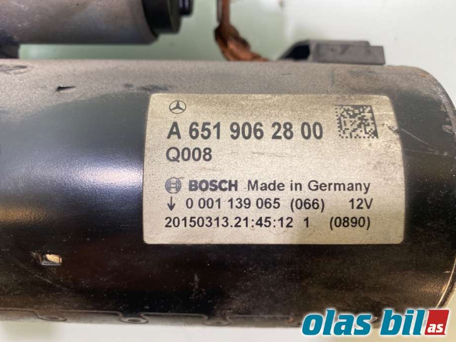 Starter diesel til Mercedes C-Klasse 2014-2018 (Fase 1) (W205) (W205) (MERCEDES|A 651 906 43 00|A 651 906 28 00)