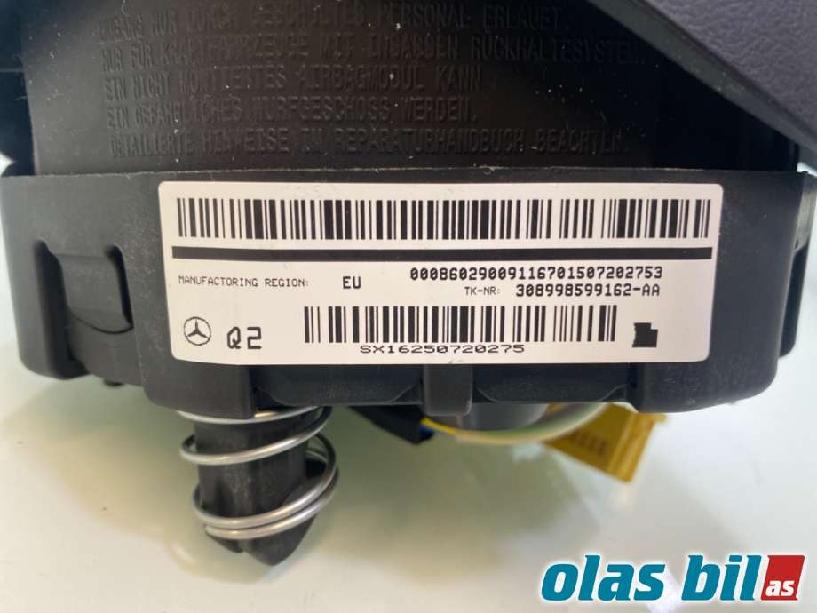 Airbag rattpute til Mercedes C-Klasse 2014-2018 (Fase 1) (W205) (W205) (MERCEDES|A 000 860 29 00|A 000 860 32 03|)