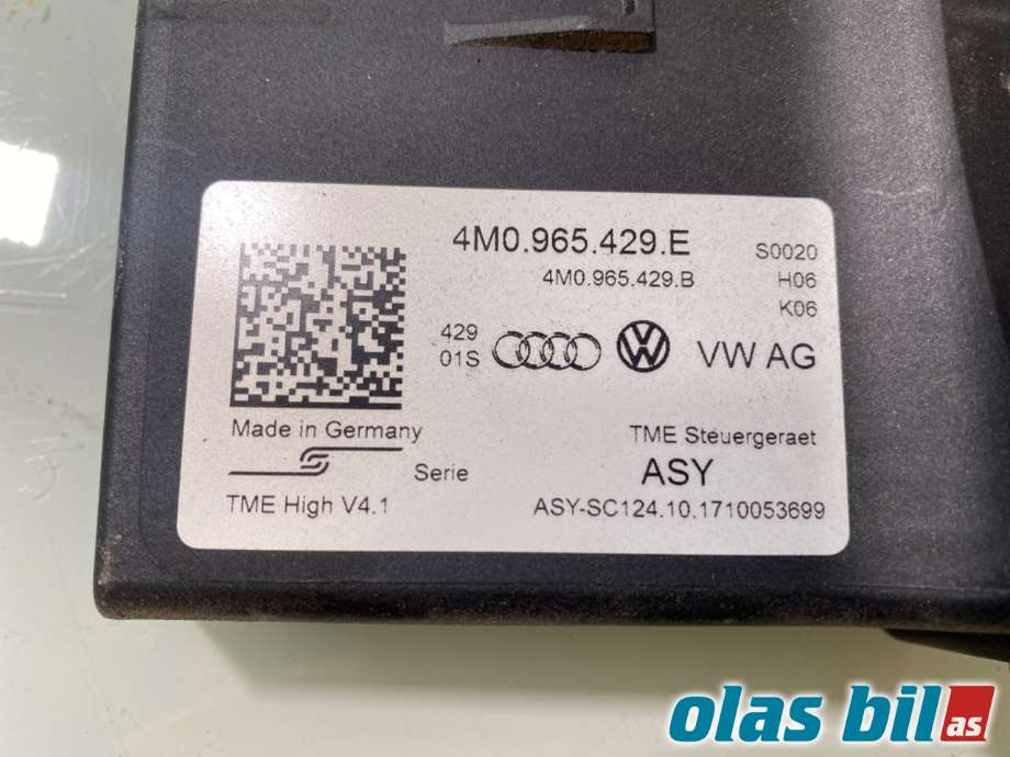 Styreenhet diverse til Audi Q7 2015-->> (Type II)  (AUDI|4M0 965 429 E|)