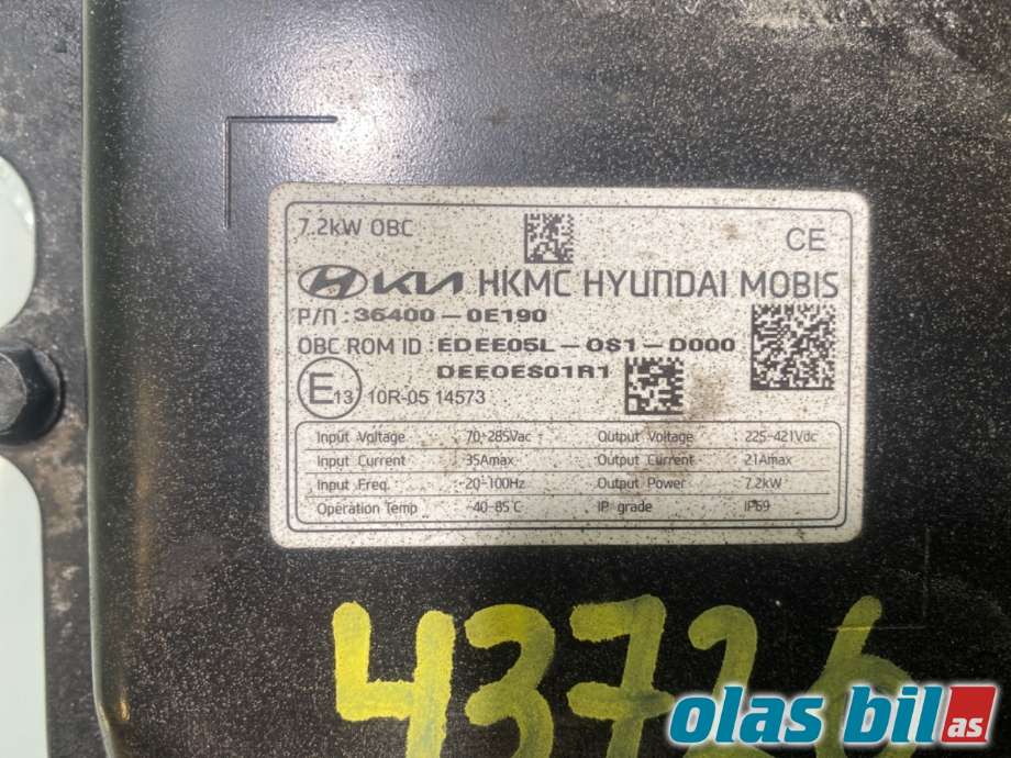 Batterilader (OBC - On Board Charger) til Kia Niro 2021-->>  (KIA|364000E190||36400-0E190)