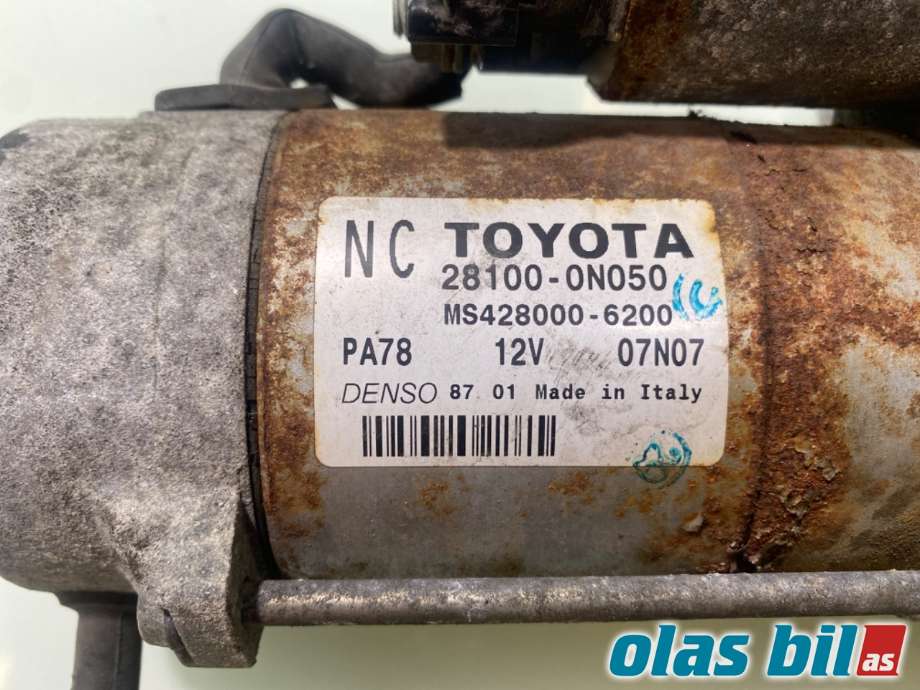Starter diesel til Toyota Yaris 2012-2014 (Type III, Fase 1)  (TOYOTA|281000N050||28100-0N050)