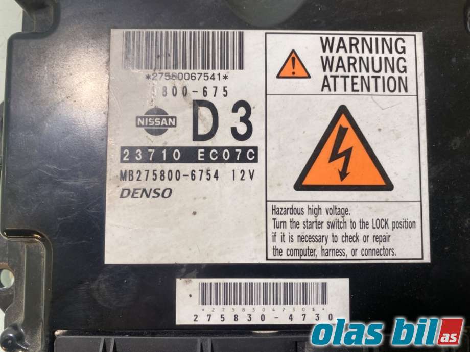Styreenhet motor til Nissan Navara 2005-2010 (Fase 1) (D40) (D40) (NISSAN|23710EC07C|23710EC07D|23710 EC07C)