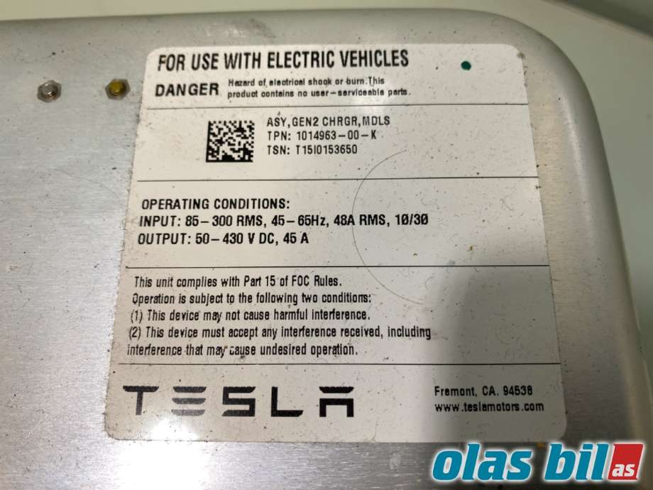 Batterilader (OBC - On Board Charger) til Tesla Model S 2013-2016 (Fase 1)  (TESLA||1014963-00-K)