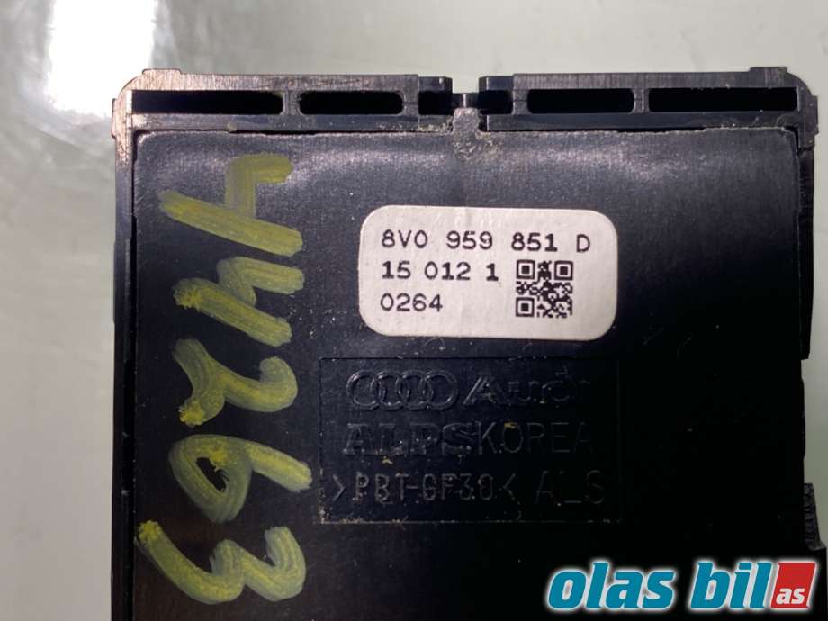 Bryter ruteheis til Audi A3 2012-2016 (Type III, Fase 1)  (AUDI|8V0 959 851 D|)