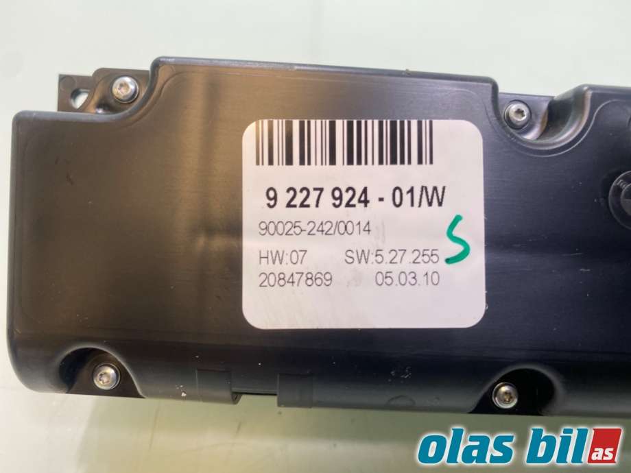 Varmeapparat betjening til BMW X6 2008-2014 (E71/E72) (E71/E72) (BMW|64 11 9 310 449||9 227 924 01)