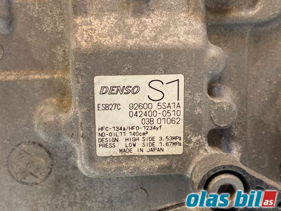 Aircondition kompressor til Nissan Leaf 2018-->> (Type II)  (NISSAN|926005SA1A|926005SA1B|92600-5SA1A)