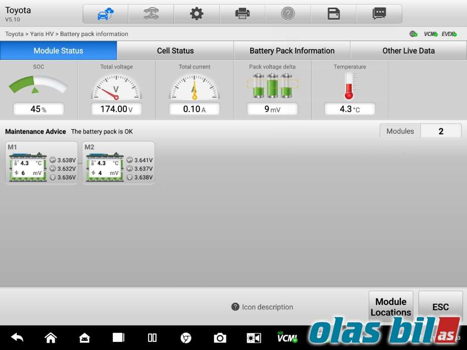 Batteripakke elbil til Toyota Yaris 2020-->> (Type IV)  (TOYOTA|G951052080||G9280-K0010)