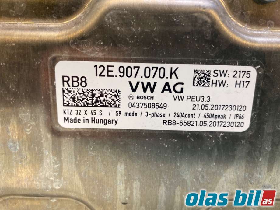 Inverter elbil til VW E-Up 2019-->>  (VOLKSWAGEN|12E 907 070 K|)