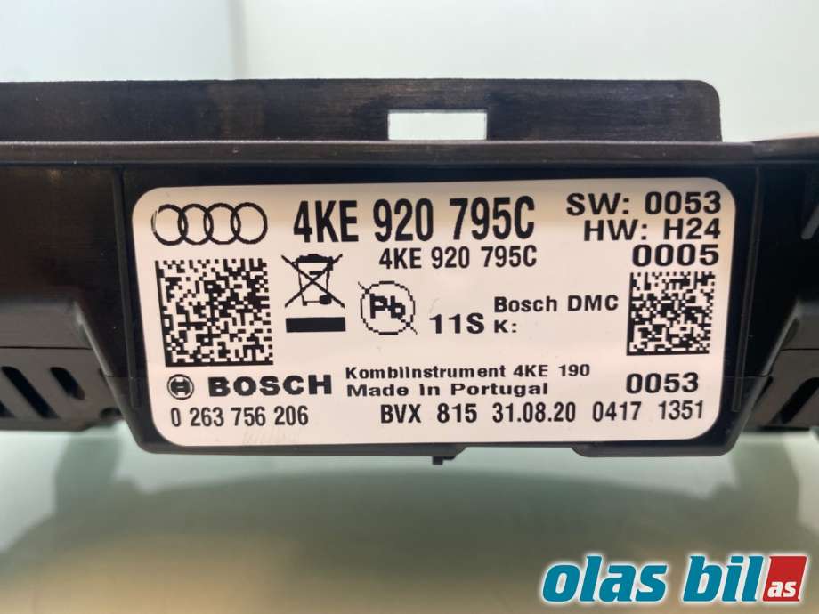 Instrumentpanel til Audi e-tron 2018-->>  (AUDI|4KE 920 795 C|4KE 920 795 D)