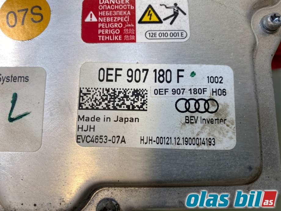 Inverter elbil til Audi e-tron 2018-->>  (AUDI|0EF 907 180 F|0EF 907 180 K)