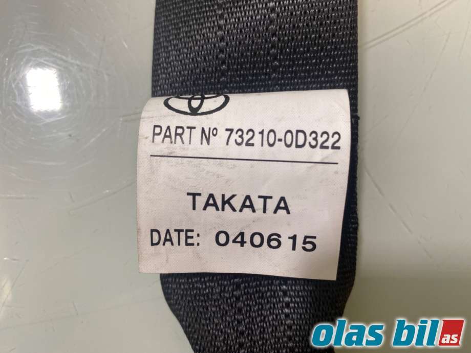 Sikkerhetsbelte foran høyre til Toyota Yaris 2014-2020 (Type III, Fase 2)  (TOYOTA|732100D322C0||73210-0D322)