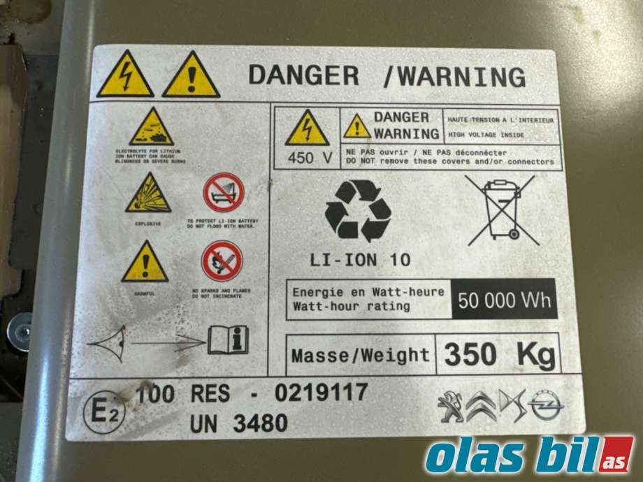Batteripakke elbil til Opel Mokka E 2020-->> (Type II) (|98 468 649 80)