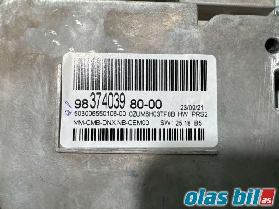 Speedometer til Opel Mokka E 2020-->> (Type II) (|98 374 039 80-00)