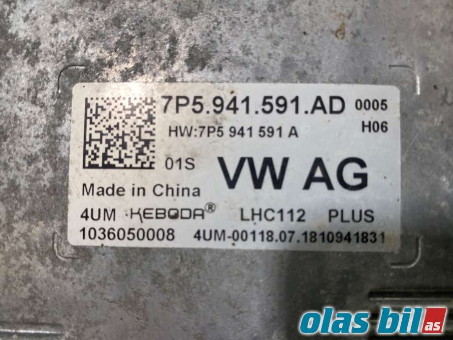 Styreenhet xenon/ballast til VW T-Roc 2017-->>  (VOLKSWAGEN|7P5 941 591 AD|)