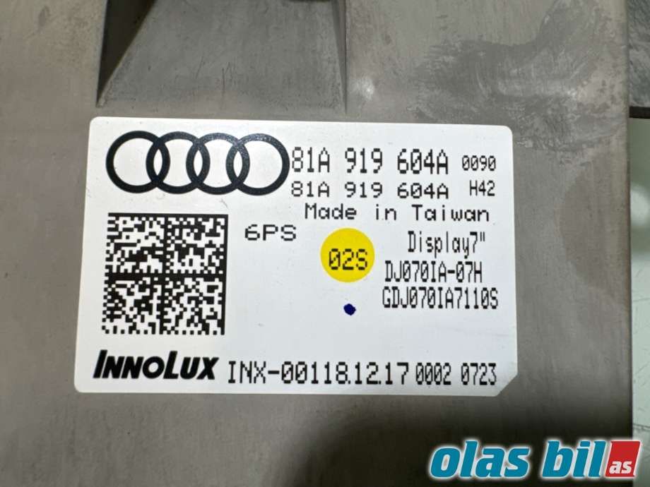 Instrument kjørecomputer til Audi Q2 2016-->>  (AUDI|81A 919 604 A|81A 919 604 B)