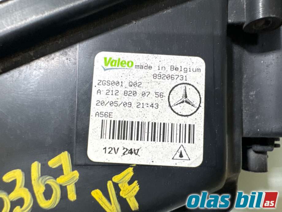 Tåkelykt venstre foran til Mercedes E-Klasse 2009-2013 (Fase 1) (W212) (W212) (MERCEDES|A 212 820 07 56|)