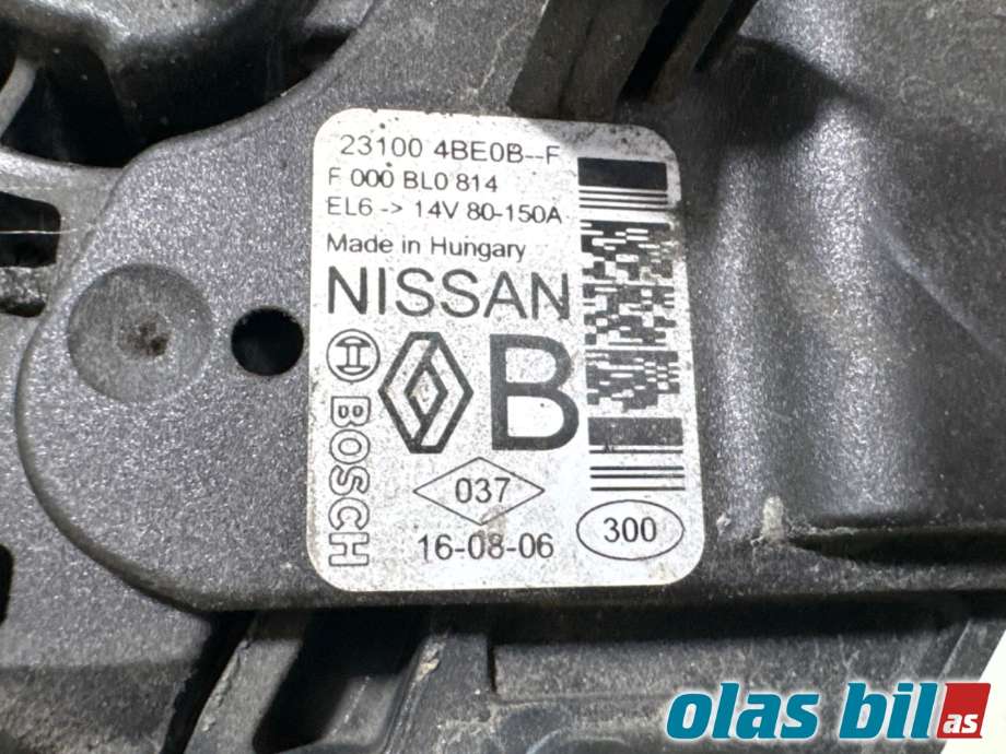 Dynamo til Nissan Qashqai 2014-2021 (Type II)  (NISSAN|231004BE0B||23100 4EB0B-F)